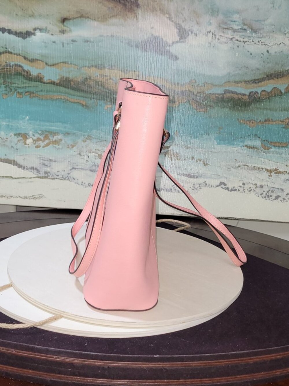 Dooney & Bourke Lexinton Shopper Pink Saffiano Leather  [Item #HL12] - Picture 4 of 14